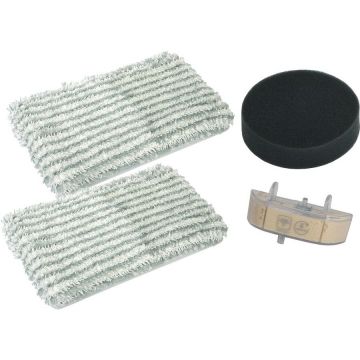 Kit filtre Rowenta ZR005801, 1 filtru de spuma, 2 mopuri din microfibra, 1 cartus anticalcar