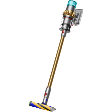 DYSON Aspirator vertical Dyson V15 Detect Absolute 2023 447000-01, 660W, iluminare, filtru HEPA, auriu