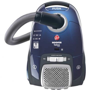 Hoover Aspirator cu sac Hoover TX50PET 011 Telios Extra, 7 accesorii, 550 W, 3.5 l, Albastru