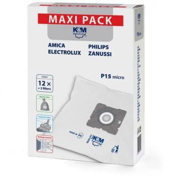 K&M Saci pentru aspirator P15/maxi 12 buc