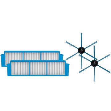 Kit de schimb Philips SmartPro Easy FC8007/01, 2 filtre de schimb, 1 pereche de perii, Compatibil cu aspiratoarele robot Philips SmartPro Easy