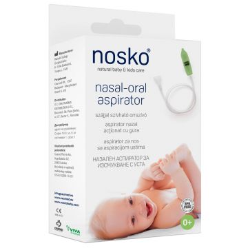 Aspirator nazal pentru nou nascuti si copii de la +0 luni, 1 bucata, Nosko Baby