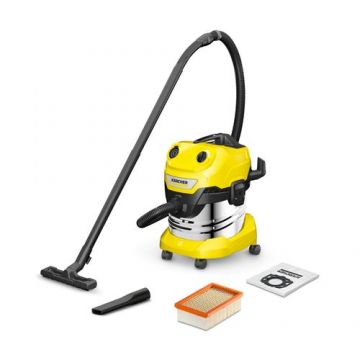 Aspirator umed/uscat Karcher WD 4 S V-20/5/22, 1000 W (Gri/Galben)