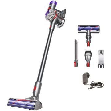 Aspirator vertical fara fir Dyson V8 Advanced, Control acustic, 130 AW, Tehnologia brevetata 2 Tier Radial