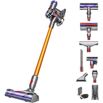 DYSON Aspirator vertical Dyson V8 Absolute 2023, 425 W, 0.54 l, autonomie 40 min, galben-gri