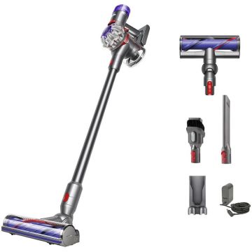 DYSON Aspirator vertical fara fir Dyson V8 2023 446969-01, 425 W, 21.6 V, capacitate colectare 0.54 l, autonomie 40 minute, gri