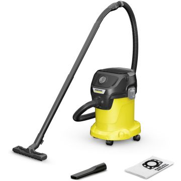 Karcher Aspirator Karcher KWD 3 V-17/4/20/F, aspirare umeda si uscata, 1000W, 17l, furtun 2m, Galben-Negru