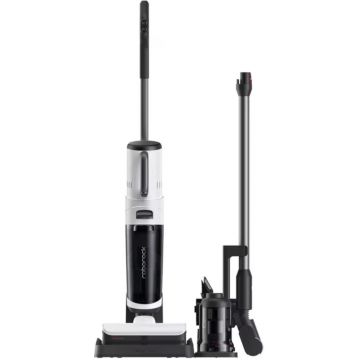 Roborock Dyad Pro Combo H1C1A01-01, Aspirator vertical cu mop, 0.46L, Alb/Negru