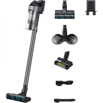 Samsung Jet 75 Premium VS20B75A9R5/GE, Aspirator vertical cu mop, 550W, 0.8L, Negru/Gri