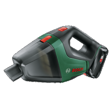 Aspirator de mana 2-in-1 BOSCH 06033B9103, Autonomie 20 minute, 18 V, Functionare uscata (Verde)