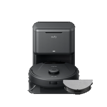 Aspirator robot eufy Clean L60 Hybrid, Autonomie 120 minute, AI Personalizat, Cartografiere precisa, Putere aspirare 5000 Pa (Negru)