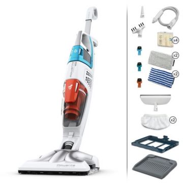 Aspirator cu abur Rowenta Clean & Steam Multi RY8544WH 1700 W autonomie abur 30 min reglaj abur eco/max accesoriu pentru ferestre recipient praf