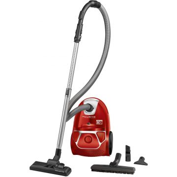 Aspirator cu sac Rowenta Compact Power Parquet RO3953EA, 3 L, 900 W, Sac Hygiene+, Compact Power, Tub telescopic din metal, 75dB