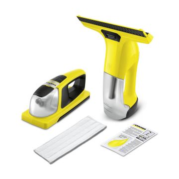 Aspirator de geamuri Karcher WV 6 si KV 4, Afisaj LED, 0.15 L, Acumulator, Galben