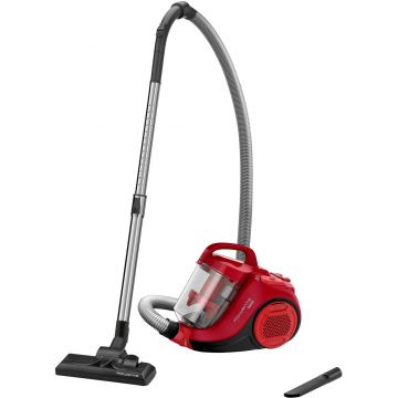 Aspirator fara sac Rowenta Swift Power Cyclonic RO2913EA, 750 W, 1.2 L, 28 kWh/an, Nivel zgomot 77 dB, Filtrare tripla, Tub telescopic, Lungime cablu 5 m, Rosu