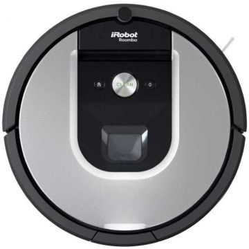 Aspirator robot iRobot Roomba 975, Wi-Fi, Aplicatie iRobot HOME, 0.6 L, 33 W, 43 kWh/an, Navigatie iAdapt, Tehnologie Dirt Detect, Sistem de Curatare in 3 Etape, Negru