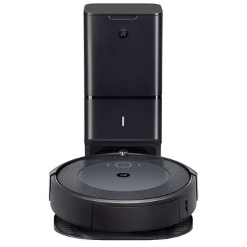 Aspirator robot iRobot Roomba I3+ Dark 3554, Wi-Fi, 75 min, 26 Wh, 32kWh/an, Control prin aplicatie, Alexa si Google, Li-Ion, Golire automata, Senzori anti-cadere, Gri