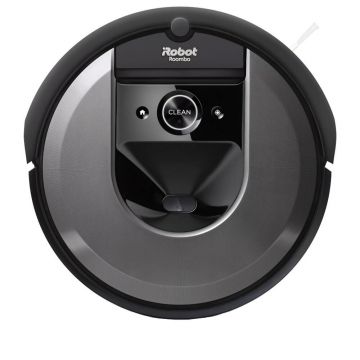 Aspirator robot iRobot Roomba I7 Medium Silver 7150, 26Wh, Wi-Fi, Navigatie iAdapt, 3-Stage Cleaning System, Golire automata gunoi, Argintiu/Negru