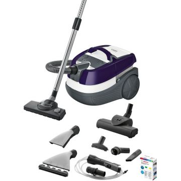 Bosch BWD41740, 1700 W, 5 L, Filtru Epa, Perie Turbo, tub telescopic din metal, cu spalare, 2.5L, Mov