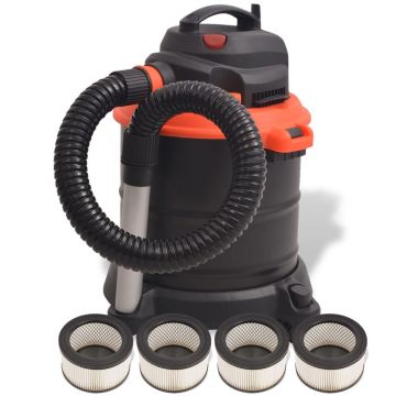 Aspirator de cenușă 1200 W 20 L negru și portocaliu