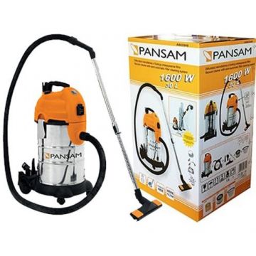 Aspirator industrial Pansam A063040, 1600W, 30L (Portocaliu/Negru)