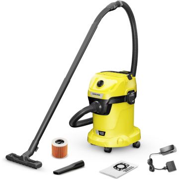 Karcher umed & uscat WD3-18, 225W, 17L, Galben/Negru