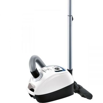 BOSCH Aspirator cu sac Bosch BGL4SIL69W, 500W, 4 L, SilenceSound System, tub telescopic din metal, Alb