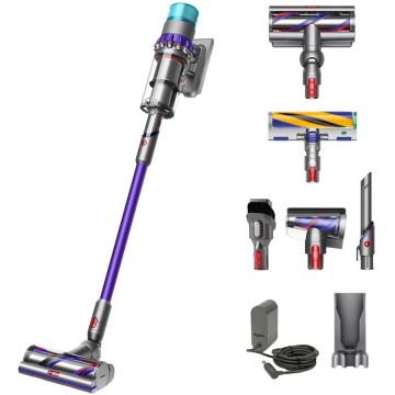 DYSON Aspirator vertical fara fir Dyson Gen5 Detect Absolute, 752W, putere de aspirare 280 AW, autonomie 70 min, galben-mov