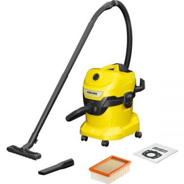 Karcher Aspirator umed/uscat Karcher WD 4 V-20/5/22, 1000W, Galben/Negru