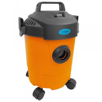 Limpio Aspirator multifunctional Limpio LWD-12P, Putere maxima 1100W, Putere aspirare 170W, Recipient colectare 12 L, Filtru Hepa, Negru/Portocaliu