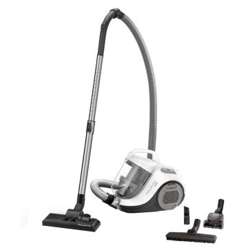 Rowenta Aspirator fara sac Rowenta Swift Power Cyclonic RO2957EA, 750W, tehnologie ciclonica, 7.6m, motor Effitech, Animal Care, Alb/Negru