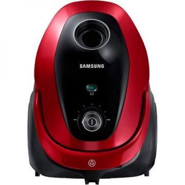 Samsung Aspirator cu sac Samsung VC07M25E0WR, 2.5 l, 750 W, Tub telescopic, Accesorii 2 in 1, Rosu