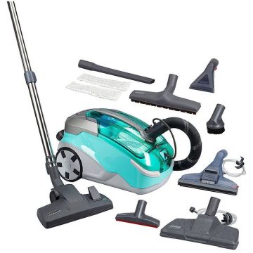 THOMAS Aspirator cu filtrare prin apa Thomas Multi Clean X10 Parquet 788577, 1400 W, 3 trepte de viteza, filtru lavabil HEPA13, sac XXL praf 6 L, Verde