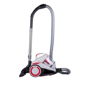 Aspirator fara sac Dirt Devil DD2502, Putere 700W, Capacitate rezervor praf 1,8l, filtru lavabil HEPA 12, Rosu