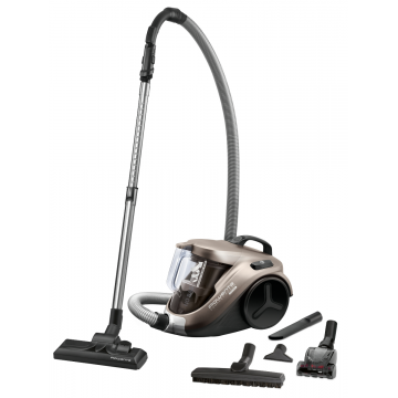 Aspirator fără sac Rowenta Compact Power Cyclonic Animal Care RO3786EA accesoriu spatii inguste 1.5L 750W culoare cafeniu