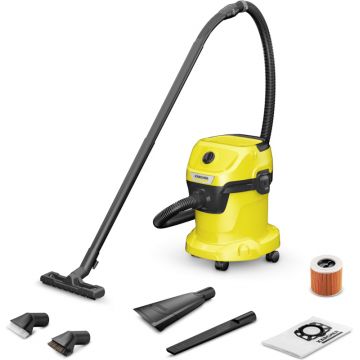 Karcher umed & uscat WD3-15, 1000W, 15L, Galben/Negru