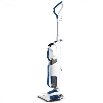 Aspirator Vertical cu Abur, Multifunctional, Polti Vaporetto 3 Clean Blue, 1800 W, 0.5 l, Cyclonic, Alb Albastru