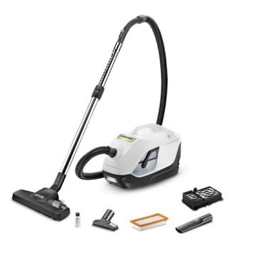 Aspirator cu filtrare prin apa Karcher DS 6,1.195-250.0, 650 W, 2 L, HEPA 13, perie suprefete dure, spatii inguste, tapiterie (Alb/Negru)