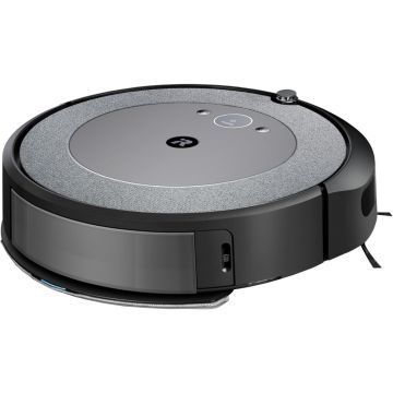 Aspirator robot iRobot Roomba Combo i5, Rezervor apa 0.21 l, Wi-Fi, Harti personalizate, Woven Neutral