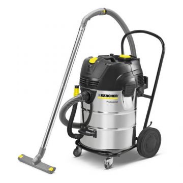 Aspirator umed/uscat Karcher NT 75/2 AP Me Tc, 2760 W, 254 mbar, 75 L (Argintiu/Negru)