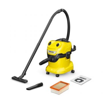 Aspirator umed/uscat Karcher WD 4 V-20/5/22, 1000W (Galben/Negru)