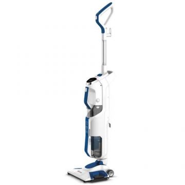 Aspirator vertical 3 in 1 cu mop Polti Vaporetto 3 Clean, 1800 W, Aspirare ciclonica, Recipient 0.5 l (Alb/Albastru)