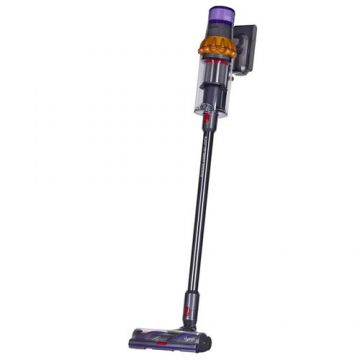 Aspirator vertical Dyson V15 Detect Absolute 2023, 660 W, 0.7 L, Autonomie 60 min (Gri/Galben)