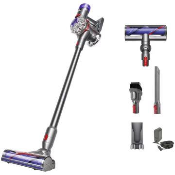 Aspirator vertical fara fir Dyson V8 2023, 0.54 l, 425 W, Autonomie 40 minute, Gri