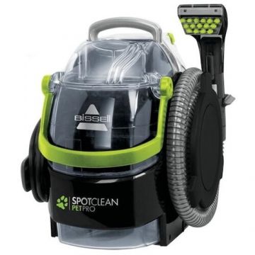 Bissell Aspirator cu spalare pentru covoare si tapiterii Bissell Spot Clean Pet Pro, conceput pentru indepartarea parului de animale, design compact, 750W, 15585, negru/verde