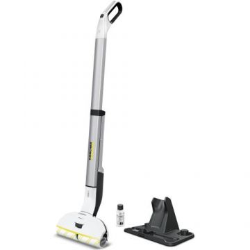 Mop electric Karcher EWM 2, 1.056-310.0, autonomie 20 minute, 60 mp, 360 ml rezervor apa curata, 140 ml rezervor apa murdara (Alb/Negru)