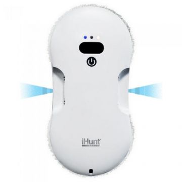 Robot curatare geamuri iHunt Smart Window 4 PRO Twin Spray, 80 W, 2800 Pa, Algoritm inteligent AI v40 (Alb)