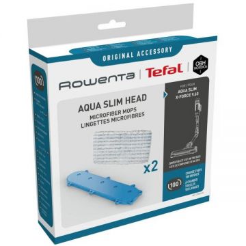 Rowenta Kit de 2 mopuri din microfibra Rowenta ZR009502, pentru capul de aspirare Aqua Slim al aspiratorului vertical Rowenta X-Force Flex 9.60 RH20xx